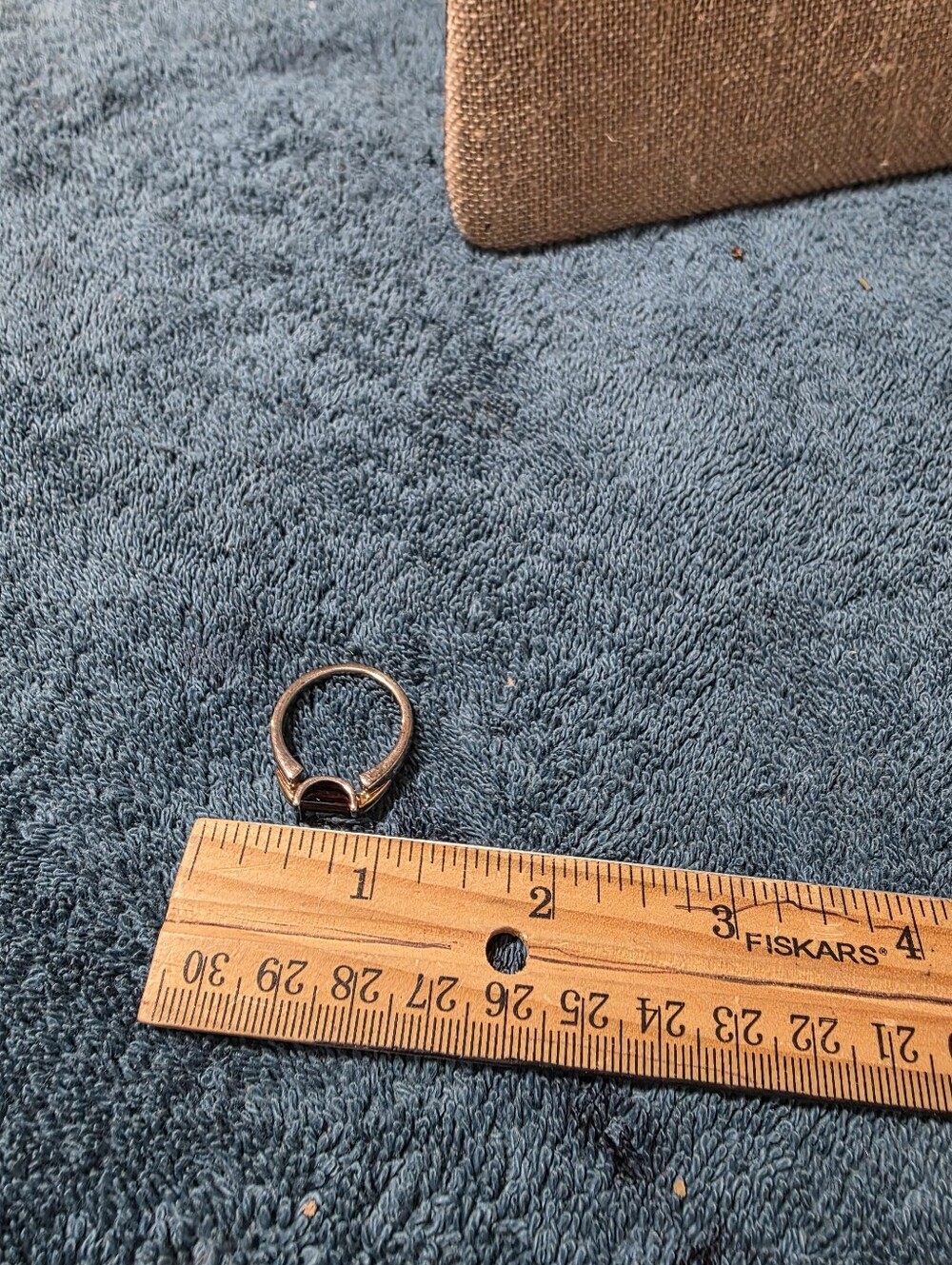 Sterling And 18k Trim Garnet Ring By Lorenzo 8 1\2 - Picture 9 of 13